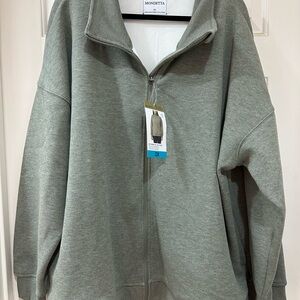 Mondetta Heathered Full Zip Fleece Jacket